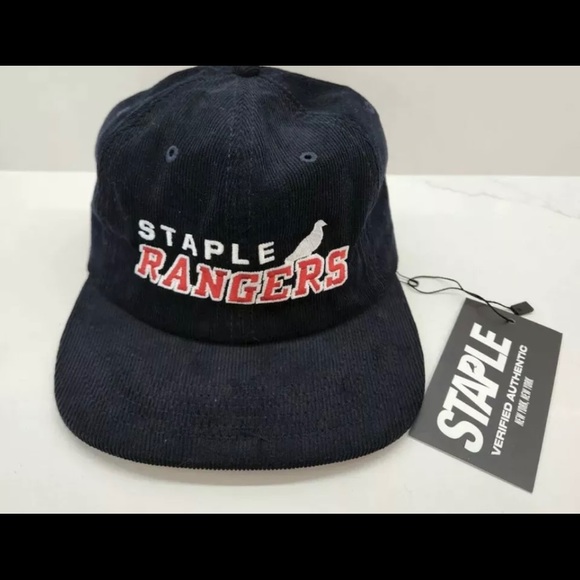 New York Rangers x Staple Courdoroy Hat - Blue MSG Exclusive Rare